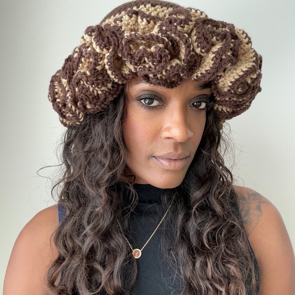 Crochet Ruffle Hat (Any Color) - Picture 2 of 6
